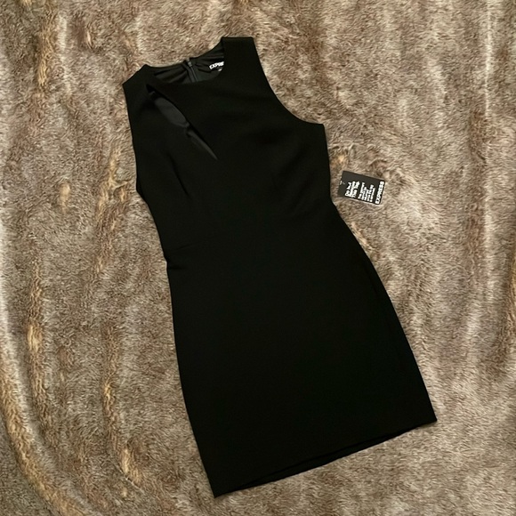 Express Dresses & Skirts - Express Black Sleeveless Bodycon Mini Dress with Cutout Accent Size Small NWT